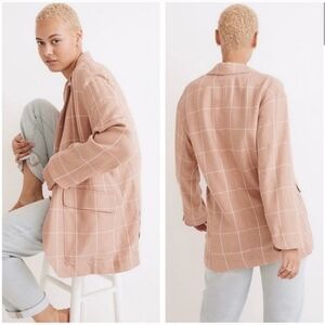 Madewell Breezewoven Larsen Blazer in Windowpane Size M